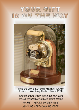 antique residential meter lamp gift card